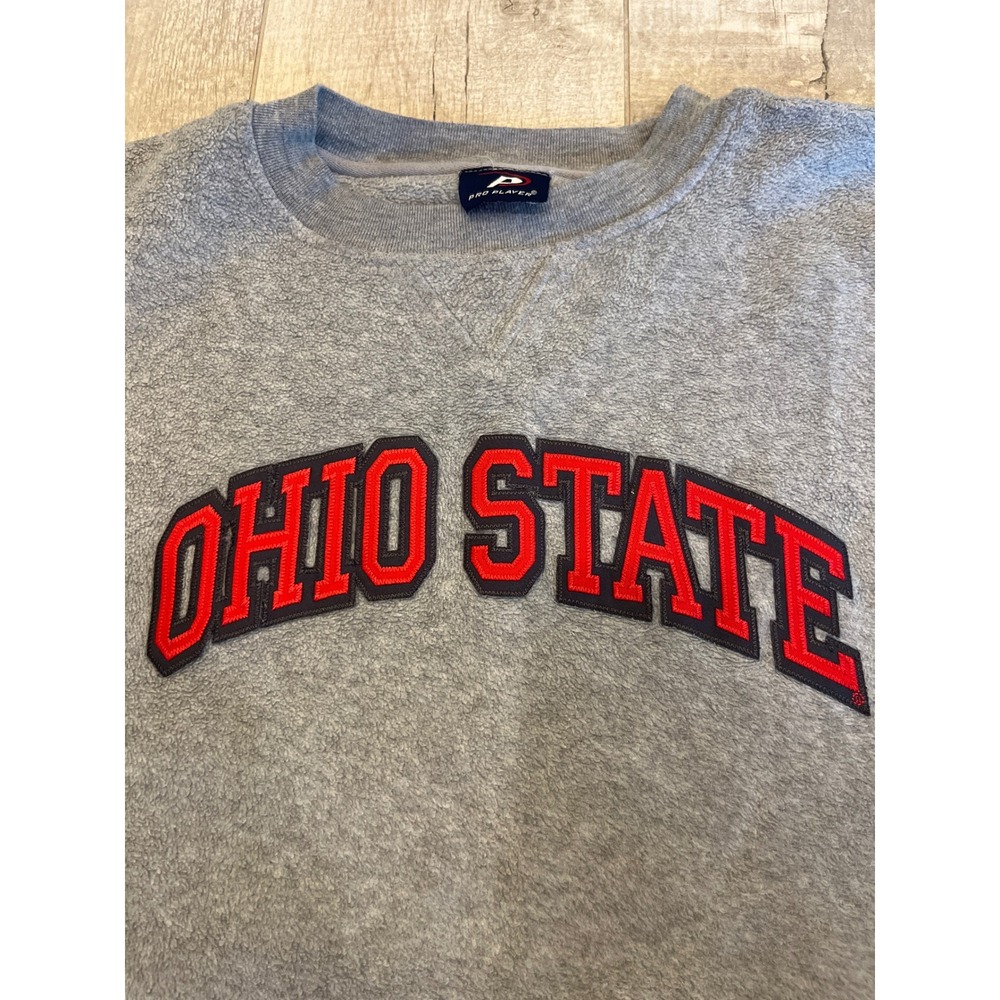Vintage Pro Player Ohio State Buckeyes‎ Crewneck Sweatshirt Gray Mens Large L